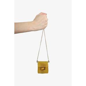 Fendi Yellow Beaded Pico Baguette Charm